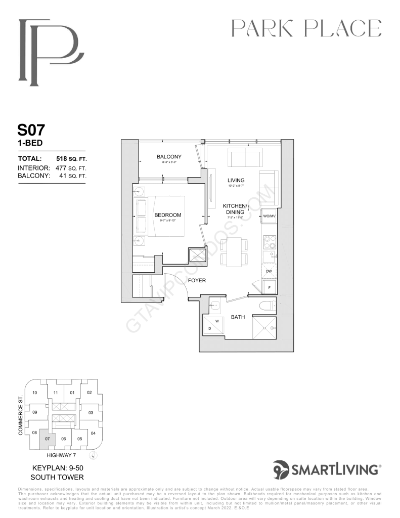Park Place South Tower Floorplans 01