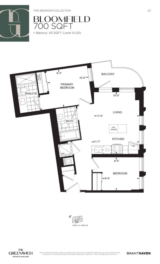 The Greenwich Bedroom Floorplans #
