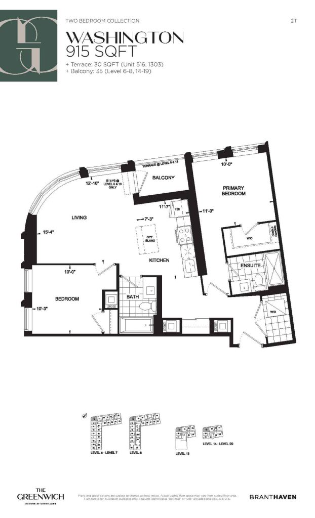 The Greenwich Bedroom Floorplans #
